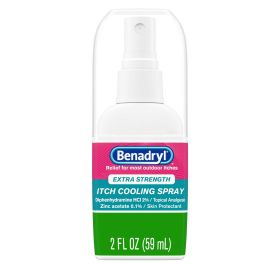 Benadryl Extra Strength Anti-Itch Cooling Spray, Travel Size, 2 fl oz