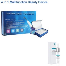 Electrotherapeutic Rod And Hairdressing Instrument  With Hyaluronic Acid Facial Serum (Option: Blue-With Essence15ml set-AU)