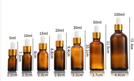 Glass Fine Oil Bottle Avoid Light Glue Head Dropper Bottle Essence Stock Bottling Cosmetics (Option: Brown-10ml)