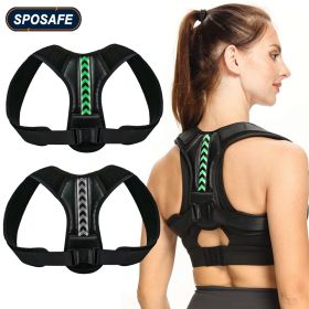 Adjustable Back Shoulder Posture Corrector Belt Clavicle Spine Support Reshape Your Body Home Office Sport Upper Back Neck Brace (Color: Grey Blue, size: XL-weight 90-120KG)