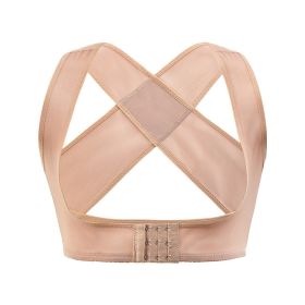 Invisible Body Shaper Corset Women Chest Posture Corrector Belt Back Shoulder Support Brace Posture Correction for Health Care (Color: Beige, size: M)